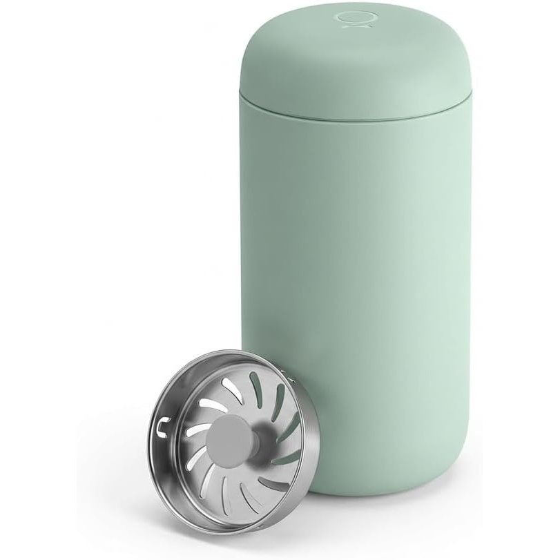 image:imageFellow 12 oz Carter Move Travel Mug  VacuumInsulated Stainless Steel Travel Coffee Mug  Coffee Tumbler with Ceramic Interior and Splash Guard  Cargo GreenMint Chip
