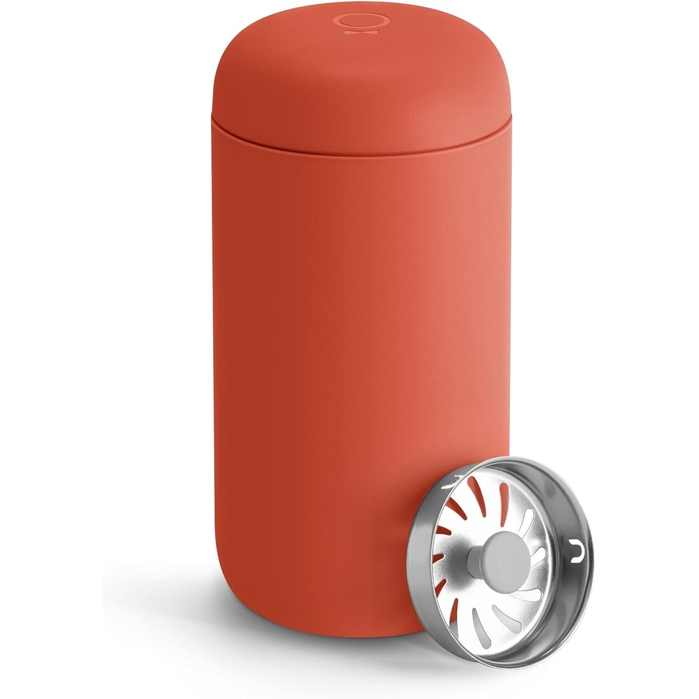 image:imageFellow 12 oz Carter Move Travel Mug  VacuumInsulated Stainless Steel Travel Coffee Mug  Coffee Tumbler with Ceramic Interior and Splash Guard  Cargo GreenCorduroy Red