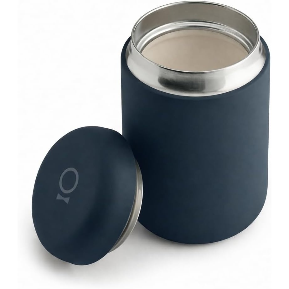 image:imageFellow 12 oz Carter Wide Travel Mug  Wide Mouth VacuumInsulated Stainless Steel Coffee Mug  Tea and Coffee Tumbler  Travel Coffee Mug with Ceramic Interior  Stone BlueStone Blue