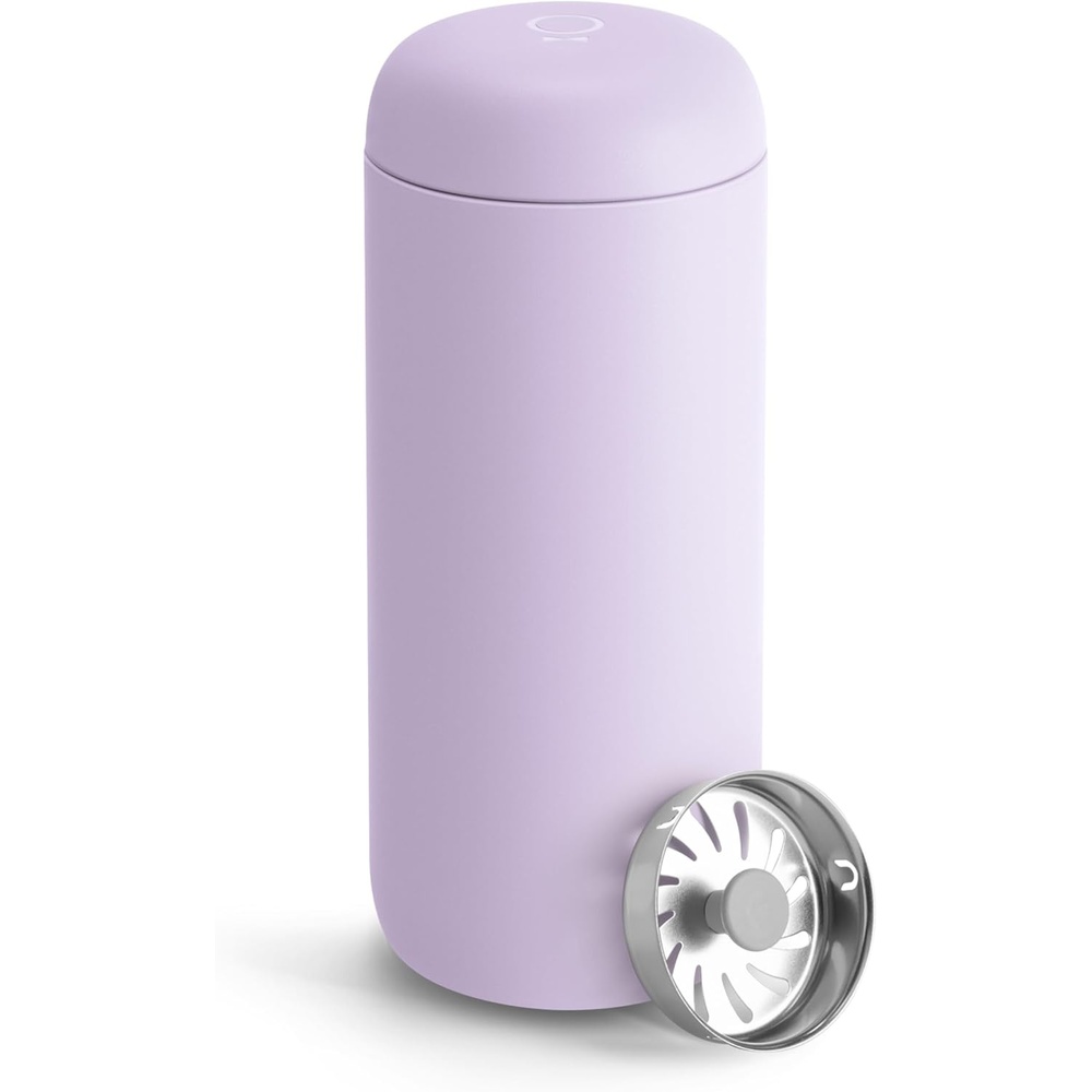 image:imageFellow 16 oz Carter Move Travel Mug  VacuumInsulated Stainless Steel Travel Coffee Mug  Coffee Tumbler with Ceramic Interior and Splash Guard  Smoke GreenLavender Purple