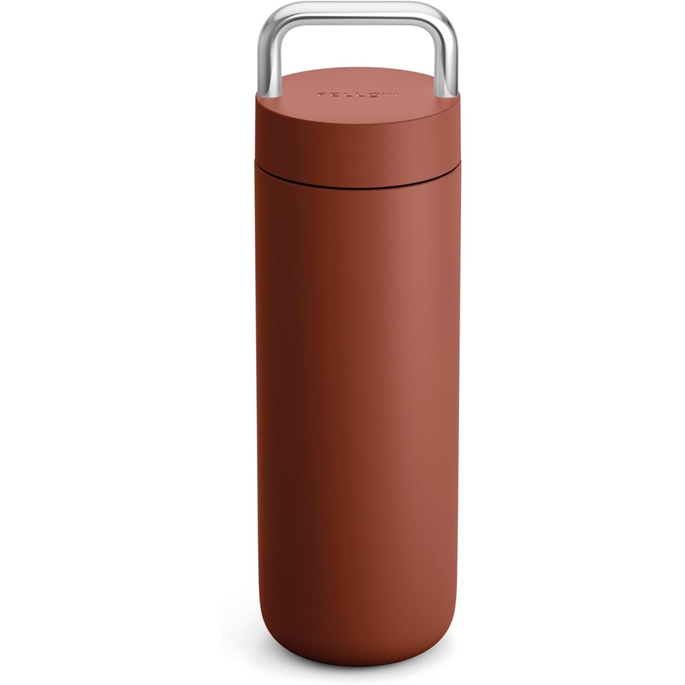 image:imageFellow 20 oz Carter Carry Water Bottle  LeakProof Lid Vacuum Insulated Stainless Steel Tumbler Keeps Heat for 12 HoursStays Cold for 24 Hours Stainless Steel Handle Dishwasher SafeSmoke GreenSienna