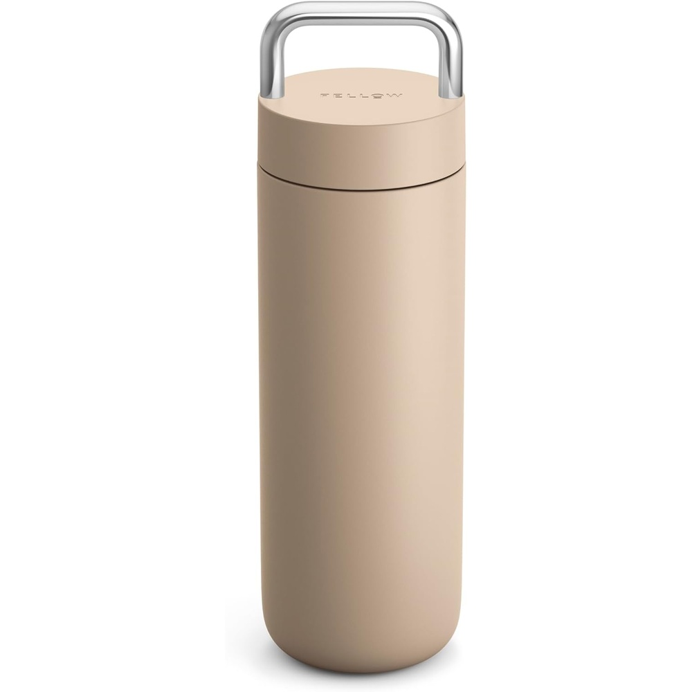 image:imageFellow 20 oz Carter Carry Water Bottle  LeakProof Lid Vacuum Insulated Stainless Steel Tumbler Keeps Heat for 12 HoursStays Cold for 24 Hours Stainless Steel Handle Dishwasher SafeSmoke GreenSand Dune
