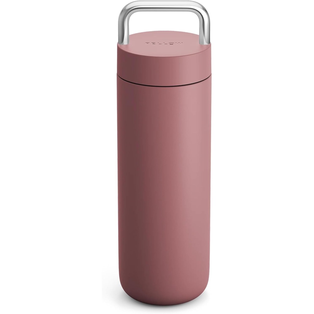 image:imageFellow 20 oz Carter Carry Water Bottle  LeakProof Lid Vacuum Insulated Stainless Steel Tumbler Keeps Heat for 12 HoursStays Cold for 24 Hours Stainless Steel Handle Dishwasher SafeSmoke GreenDesert Rose
