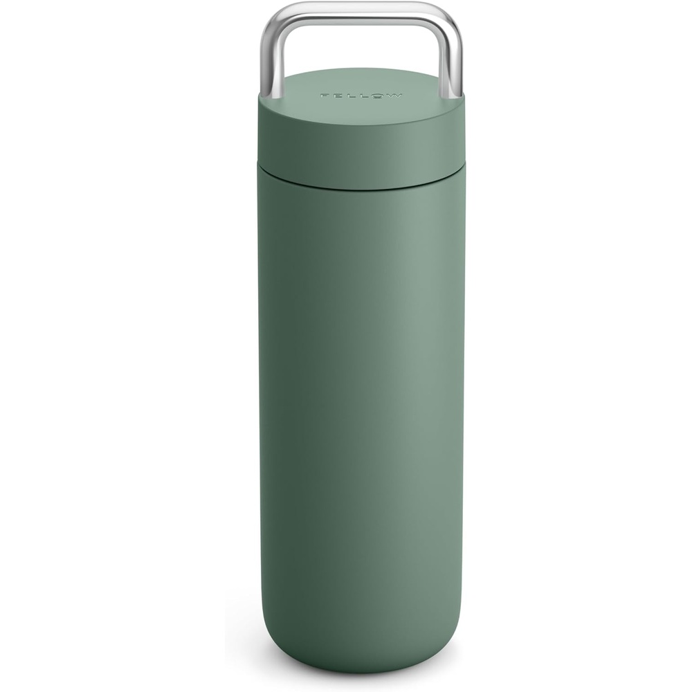 image:imageFellow 20 oz Carter Carry Water Bottle  LeakProof Lid Vacuum Insulated Stainless Steel Tumbler Keeps Heat for 12 HoursStays Cold for 24 Hours Stainless Steel Handle Dishwasher SafeSmoke GreenSmoke Green