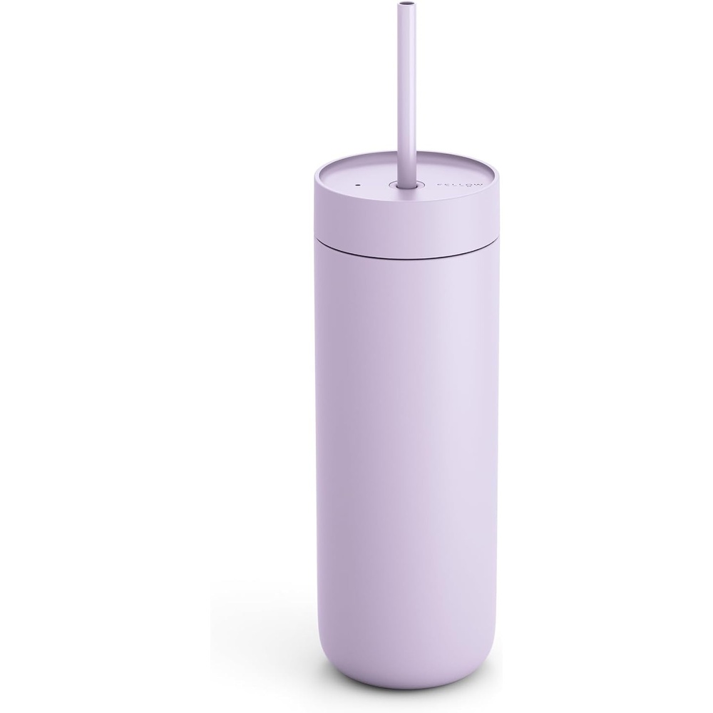 image:imageFellow 20 oz Carter Cold Tumbler  SpillResistant Straw Lid Stainless Steel VacuumInsulated Cup with Ceramic Interior and Reusable Straw for Cold DrinksFits Cup HoldersDishwasher SafeMatte WhitePeri Twinkle