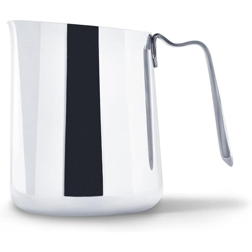 image:imageFellow Eddy Steaming Pitcher  Milk Frother Pitcher with Fluted Spout Premium Barista Tools for Precision Latte Art 188 Stainless Steel Graphite 18oz JugPolished Steel
