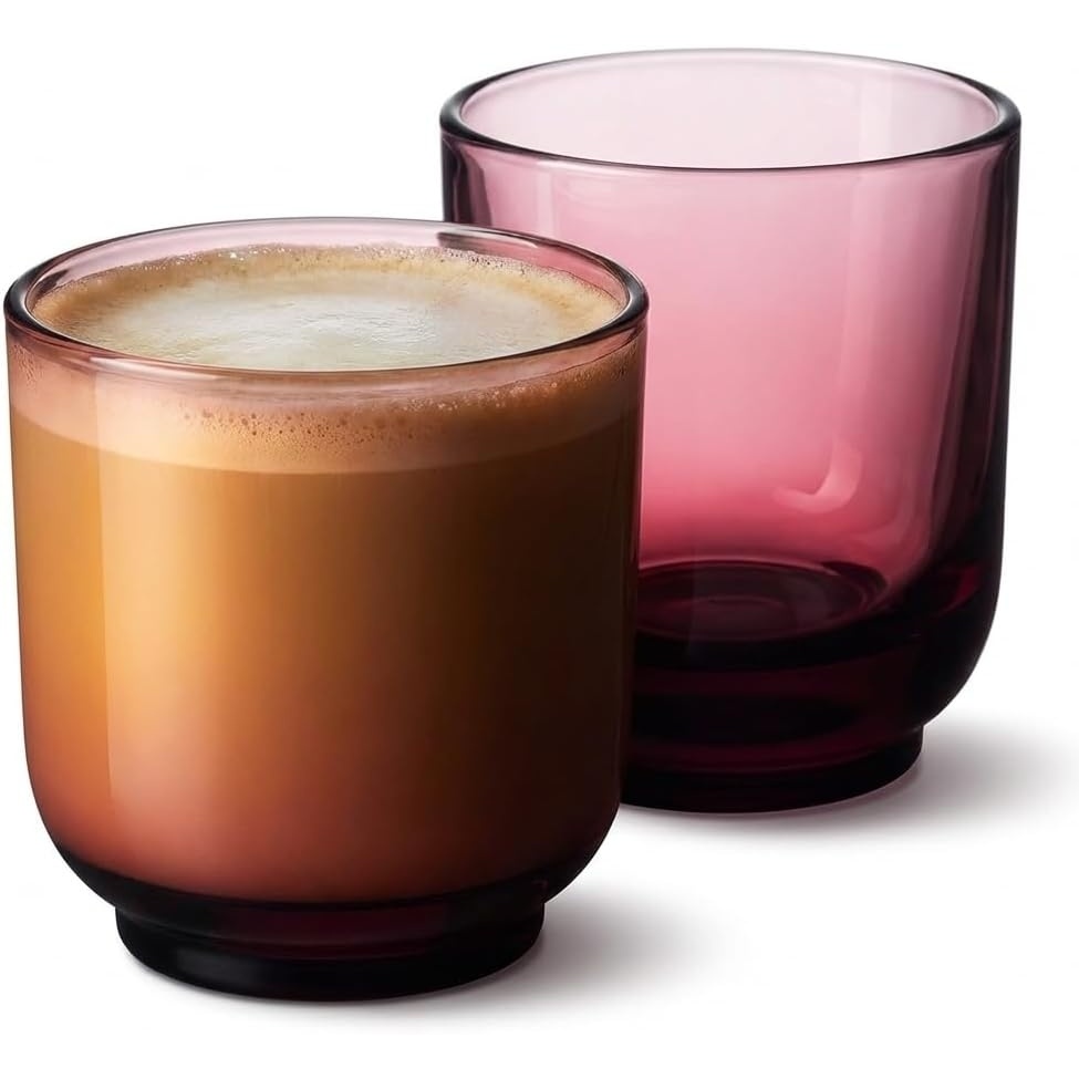 image:imageFellow Pirch Cappuccino Glasses 65 oz Artisanal Cups Set of 2 Dishwasher Safe Coffee Glasses for Milk amp Espresso Drinks  AmberGarnet