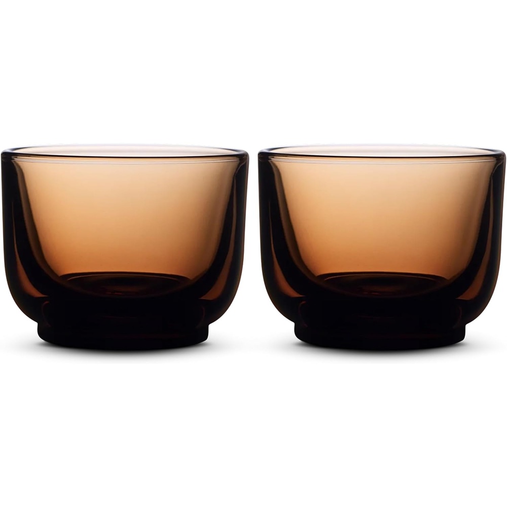 image:imageFellow Pirch Cortado Glasses 45 oz Artisanal Cups Set of 2 Dishwasher Safe Coffee Glasses for Espresso Drinks amp Latte Art  SmokeAmber