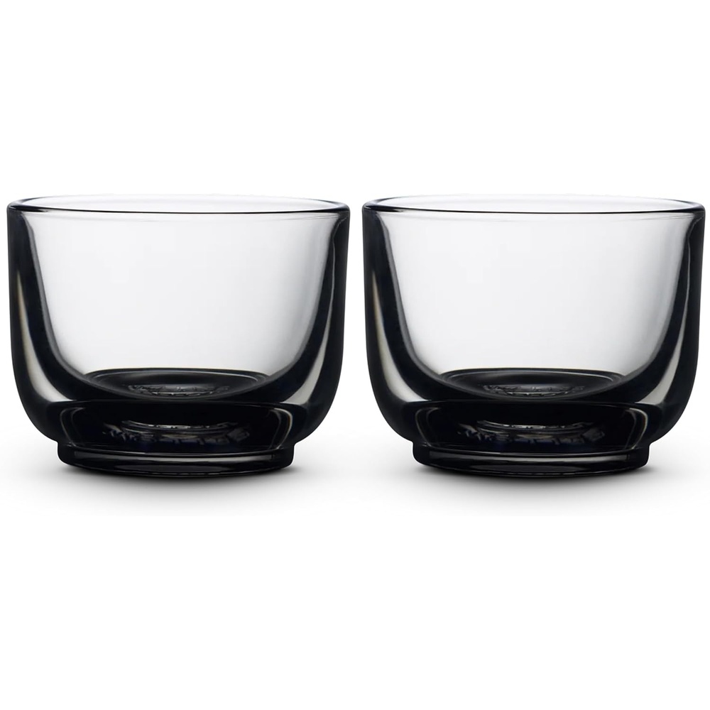 image:imageFellow Pirch Cortado Glasses 45 oz Artisanal Cups Set of 2 Dishwasher Safe Coffee Glasses for Espresso Drinks amp Latte Art  SmokeSmoke