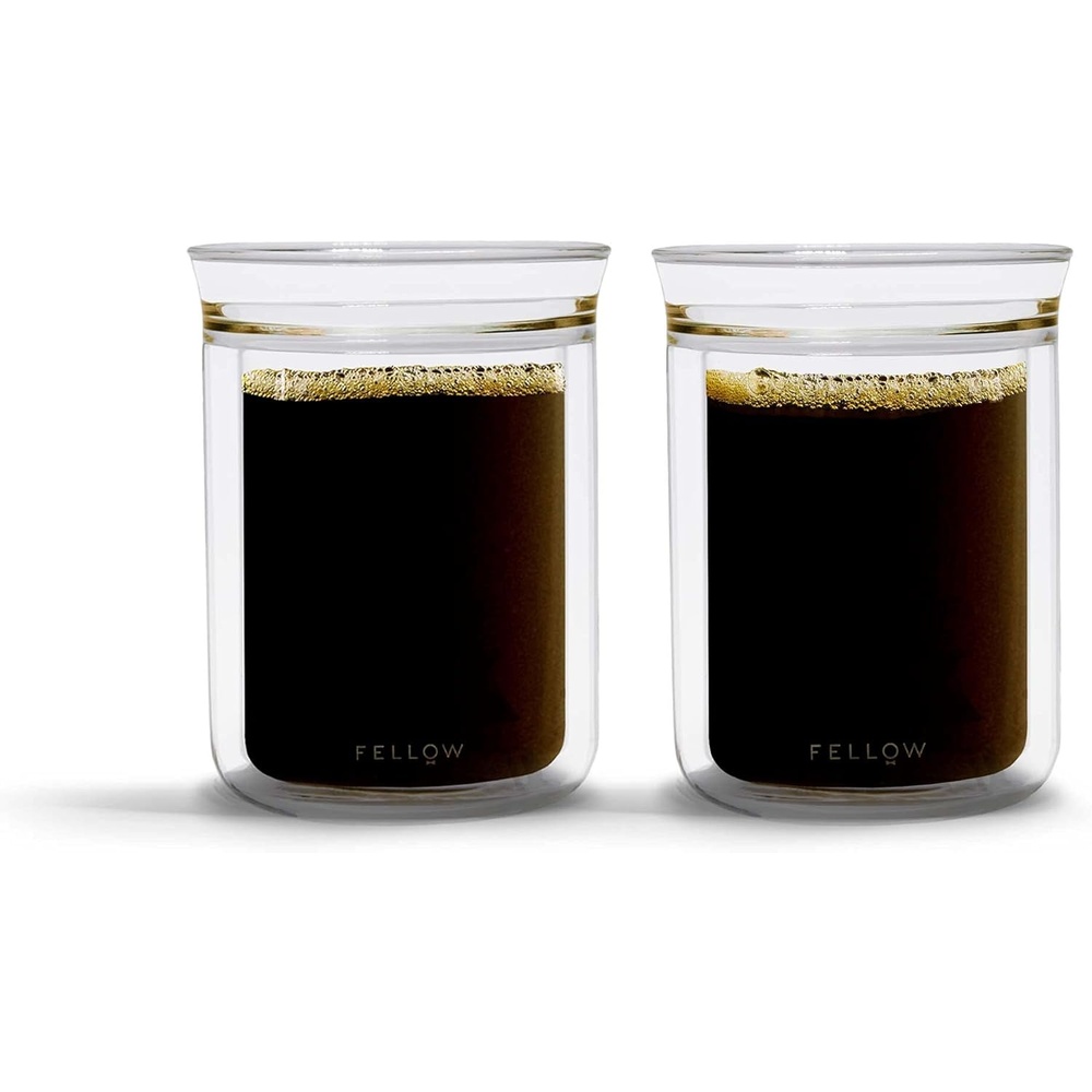 image:imageFellow Stagg Tasting Glasses for Coffee and Tea Mug  Handblown Borosilicate Glass Insulated Double Wall For Pour Over Mug 10 oz Set of Two
