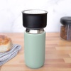 Fellow 12 oz Carter Move Travel Mug – Vacuum-Insulated Stainless Steel Travel Coffee Mug – Coffee Tumbler with Ceramic Interior and Splash Guard – Cargo Green(Mint Chip)