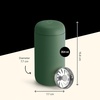Fellow 12 oz Carter Move Travel Mug – Vacuum-Insulated Stainless Steel Travel Coffee Mug – Coffee Tumbler with Ceramic Interior and Splash Guard – Cargo Green(Cargo Green)