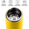 Fellow 12 oz Carter Move Travel Mug – Vacuum-Insulated Stainless Steel Travel Coffee Mug – Coffee Tumbler with Ceramic Interior and Splash Guard – Cargo Green(Lemon Zest)