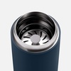 Fellow 12 oz Carter Move Travel Mug – Vacuum-Insulated Stainless Steel Travel Coffee Mug – Coffee Tumbler with Ceramic Interior and Splash Guard – Cargo Green(Stone Blue)