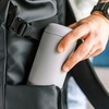 Fellow 12 oz Carter Move Travel Mug – Vacuum-Insulated Stainless Steel Travel Coffee Mug – Coffee Tumbler with Ceramic Interior and Splash Guard – Cargo Green(Gray)