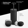 Fellow 16 oz Carter Bundle (3 in 1) Travel Mug with Slide-Lock, Move & Cold Lids with Straw – To-Go Coffee Tumbler, Ceramic Interior & Vacuum-Insulated Stainless Steel – Coffee Cups-Matte White(Matte Black)