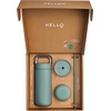 Fellow 16 oz Carter Bundle (3 in 1) Travel Mug with Slide-Lock, Move & Cold Lids with Straw – To-Go Coffee Tumbler, Ceramic Interior & Vacuum-Insulated Stainless Steel – Coffee Cups-Matte White(Smoke Green)