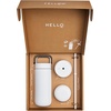 Fellow 16 oz Carter Bundle (3 in 1) Travel Mug with Slide-Lock, Move & Cold Lids with Straw – To-Go Coffee Tumbler, Ceramic Interior & Vacuum-Insulated Stainless Steel – Coffee Cups-Matte White(Matte White)