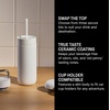 Fellow 16 oz Carter Bundle (3 in 1) Travel Mug with Slide-Lock, Move & Cold Lids with Straw – To-Go Coffee Tumbler, Ceramic Interior & Vacuum-Insulated Stainless Steel – Coffee Cups-Matte White(Matte White)