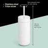 Fellow 16 oz Carter Cold Tumbler – Spill-Resistant Straw Lid, Stainless Steel Vacuum-Insulated Cup with Ceramic Interior and Reusable Straw for Cold Drinks,Fits Cup Holders,Dishwasher Safe,Smoke Green(Matte White)