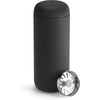 Fellow 16 oz Carter Move Travel Mug – Vacuum-Insulated Stainless Steel Travel Coffee Mug – Coffee Tumbler with Ceramic Interior and Splash Guard – Smoke Green(Matte Black)