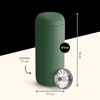 Fellow 16 oz Carter Move Travel Mug – Vacuum-Insulated Stainless Steel Travel Coffee Mug – Coffee Tumbler with Ceramic Interior and Splash Guard – Smoke Green(Cargo Green)