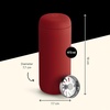 Fellow 16 oz Carter Move Travel Mug – Vacuum-Insulated Stainless Steel Travel Coffee Mug – Coffee Tumbler with Ceramic Interior and Splash Guard – Smoke Green(Red)