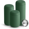 Fellow 16 oz Carter Move Travel Mug – Vacuum-Insulated Stainless Steel Travel Coffee Mug – Coffee Tumbler with Ceramic Interior and Splash Guard – Smoke Green(Cargo Green)