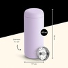 Fellow 16 oz Carter Move Travel Mug – Vacuum-Insulated Stainless Steel Travel Coffee Mug – Coffee Tumbler with Ceramic Interior and Splash Guard – Smoke Green(Lavender Purple)
