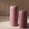 Fellow 16 oz Carter Move Travel Mug – Vacuum-Insulated Stainless Steel Travel Coffee Mug – Coffee Tumbler with Ceramic Interior and Splash Guard – Smoke Green(Coral Crush)
