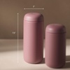 Fellow 16 oz Carter Move Travel Mug – Vacuum-Insulated Stainless Steel Travel Coffee Mug – Coffee Tumbler with Ceramic Interior and Splash Guard – Smoke Green(Desert Rose)