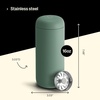 Fellow 16 oz Carter Move Travel Mug – Vacuum-Insulated Stainless Steel Travel Coffee Mug – Coffee Tumbler with Ceramic Interior and Splash Guard – Smoke Green(Smoke Green)