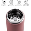 Fellow 16 oz Carter Move Travel Mug – Vacuum-Insulated Stainless Steel Travel Coffee Mug – Coffee Tumbler with Ceramic Interior and Splash Guard – Smoke Green(Desert Rose)