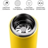 Fellow 16 oz Carter Move Travel Mug – Vacuum-Insulated Stainless Steel Travel Coffee Mug – Coffee Tumbler with Ceramic Interior and Splash Guard – Smoke Green(Lemon Zest)
