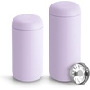 Fellow 16 oz Carter Move Travel Mug – Vacuum-Insulated Stainless Steel Travel Coffee Mug – Coffee Tumbler with Ceramic Interior and Splash Guard – Smoke Green(Lavender Purple)