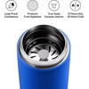Fellow 16 oz Carter Move Travel Mug – Vacuum-Insulated Stainless Steel Travel Coffee Mug – Coffee Tumbler with Ceramic Interior and Splash Guard – Smoke Green(Electric Cobalt)