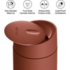 Fellow 16 oz Carter Slide Travel Mug – One-Handed Slide Lid, Vacuum Insulated Stainless Steel Tumbler with Ceramic Interior for Hot and Cold Drinks, Leak-Proof and Dishwasher Safe, Matte Black(Sienna)