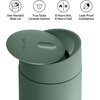 Fellow 16 oz Carter Slide Travel Mug – One-Handed Slide Lid, Vacuum Insulated Stainless Steel Tumbler with Ceramic Interior for Hot and Cold Drinks, Leak-Proof and Dishwasher Safe, Matte Black(Smoke Green)