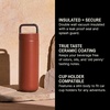 Fellow 20 oz Carter Carry Water Bottle – Leak-Proof Lid, Vacuum Insulated Stainless Steel Tumbler, Keeps Heat for 12 Hours/Stays Cold for 24 Hours, Stainless Steel Handle, Dishwasher Safe,Smoke Green(Sienna)