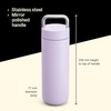 Fellow 20 oz Carter Carry Water Bottle – Leak-Proof Lid, Vacuum Insulated Stainless Steel Tumbler, Keeps Heat for 12 Hours/Stays Cold for 24 Hours, Stainless Steel Handle, Dishwasher Safe,Smoke Green(Peri Twinkle)
