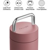 Fellow 20 oz Carter Carry Water Bottle – Leak-Proof Lid, Vacuum Insulated Stainless Steel Tumbler, Keeps Heat for 12 Hours/Stays Cold for 24 Hours, Stainless Steel Handle, Dishwasher Safe,Smoke Green(Desert Rose)