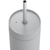 Fellow 20 oz Carter Cold Tumbler – Spill-Resistant Straw Lid, Stainless Steel Vacuum-Insulated Cup with Ceramic Interior and Reusable Straw for Cold Drinks,Fits Cup Holders,Dishwasher Safe,Matte White(matte-grey)