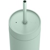 Fellow 20 oz Carter Cold Tumbler – Spill-Resistant Straw Lid, Stainless Steel Vacuum-Insulated Cup with Ceramic Interior and Reusable Straw for Cold Drinks,Fits Cup Holders,Dishwasher Safe,Matte White(Mint Chip)