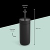 Fellow 20 oz Carter Cold Tumbler – Spill-Resistant Straw Lid, Stainless Steel Vacuum-Insulated Cup with Ceramic Interior and Reusable Straw for Cold Drinks,Fits Cup Holders,Dishwasher Safe,Matte White(Matte Black)