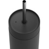 Fellow 20 oz Carter Cold Tumbler – Spill-Resistant Straw Lid, Stainless Steel Vacuum-Insulated Cup with Ceramic Interior and Reusable Straw for Cold Drinks,Fits Cup Holders,Dishwasher Safe,Matte White(Matte Black)