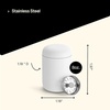Fellow 8 oz Carter Move Travel Mug – Vacuum-Insulated Stainless Steel Travel Coffee Mug – Coffee Tumbler with Ceramic Interior and Splash Guard – Matte Grey(Matte White)