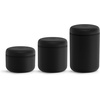 Fellow Atmos Vacuum Coffee Canister & Food Storage Container – 1.2 Liter Canister holds up to 16 oz of Coffee Beans – Airtight Food Storage Containers – Coffee Containers – 1.2 Liter – Clear Glass(Matte Black)