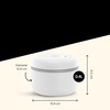 Fellow Atmos Vacuum Coffee Canister & Food Storage Container – 1.2 Liter Canister holds up to 16 oz of Coffee Beans – Airtight Food Storage Containers – Coffee Containers – 1.2 Liter – Clear Glass(Matte White)