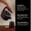 Fellow Clyde Stovetop Tea Kettle – Modern Twist on a Whistling Teapot, Stainless Steel Kettle, Matte Black, 1.7 Liter