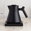 Fellow Corvo EKG Electric Tea Kettle-Electric Pour Over Coffee and Tea Pot-Quick Heating Electric Kettles-Temperature Control & Built-In Brew Timer-Matte White with Maple Handle-0.9 Liter(Matte White with Maple Handle)
